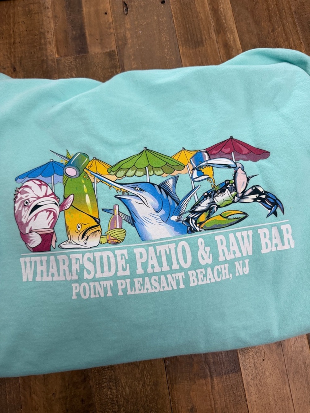 Wharfside patio bar - pt pleasant NJ sweatshirt